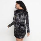 Midnight Mirage Ruched dress