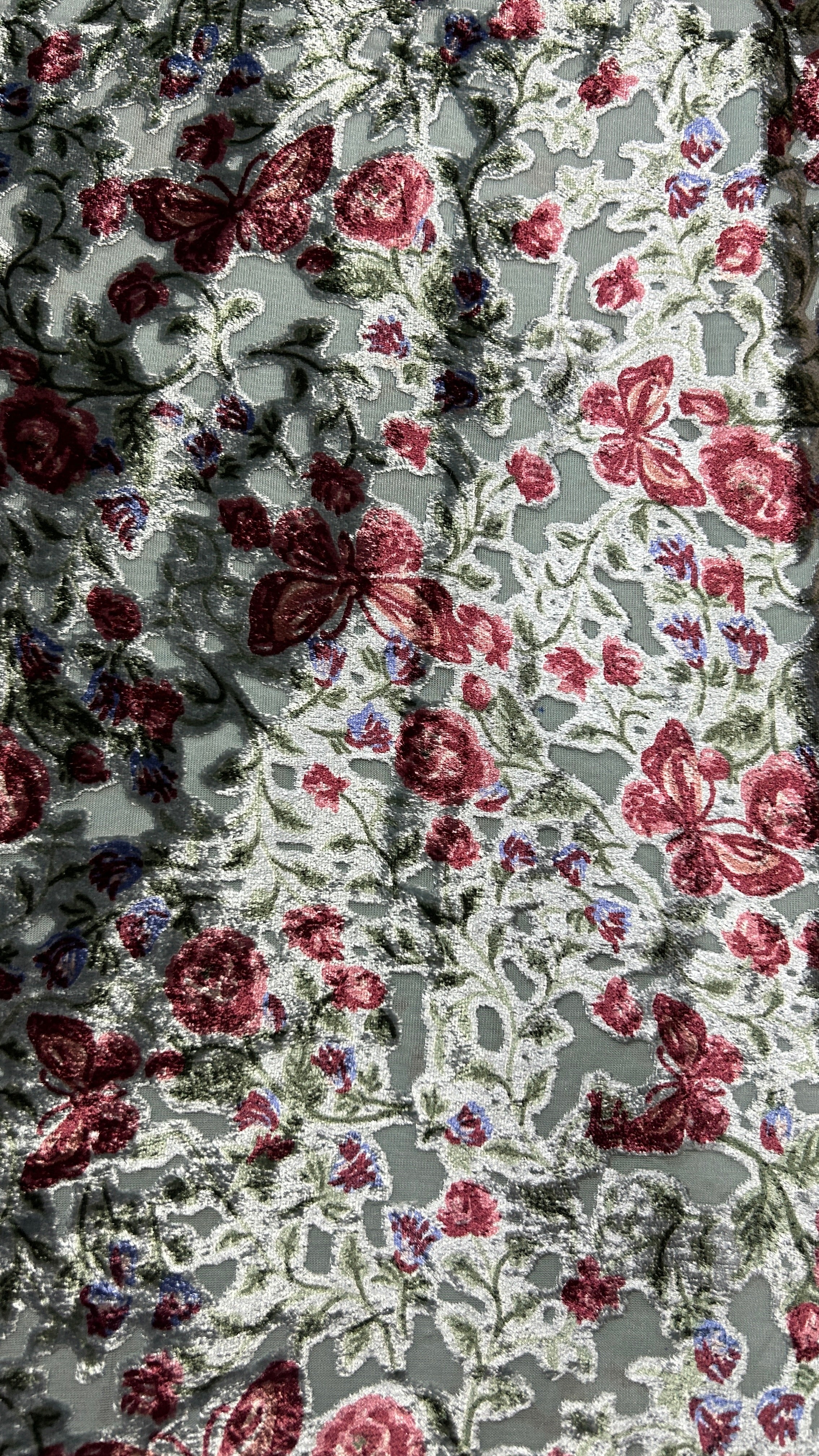 Butterfly Print Burnout