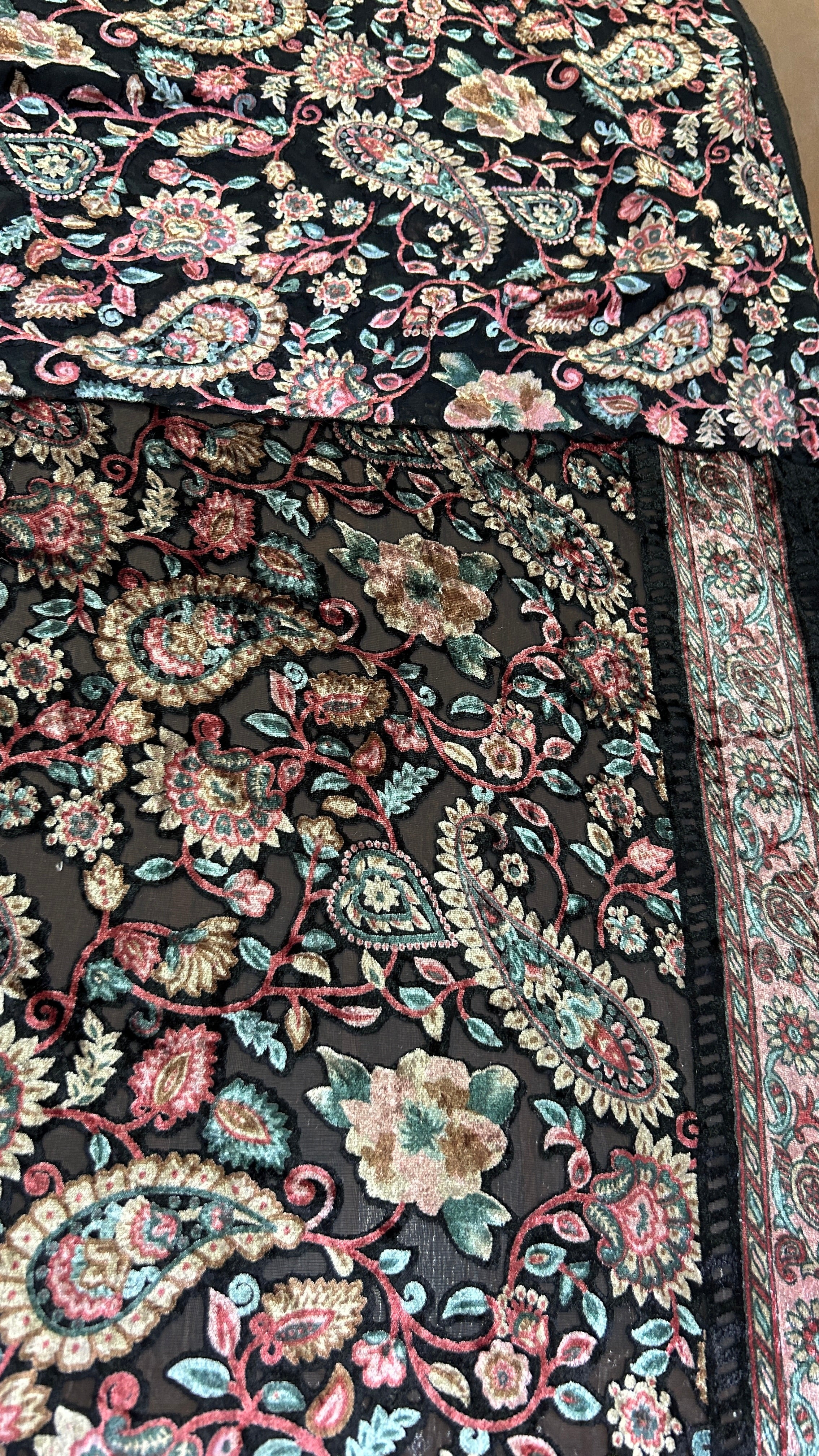 Kashmiri Print velvet fabric