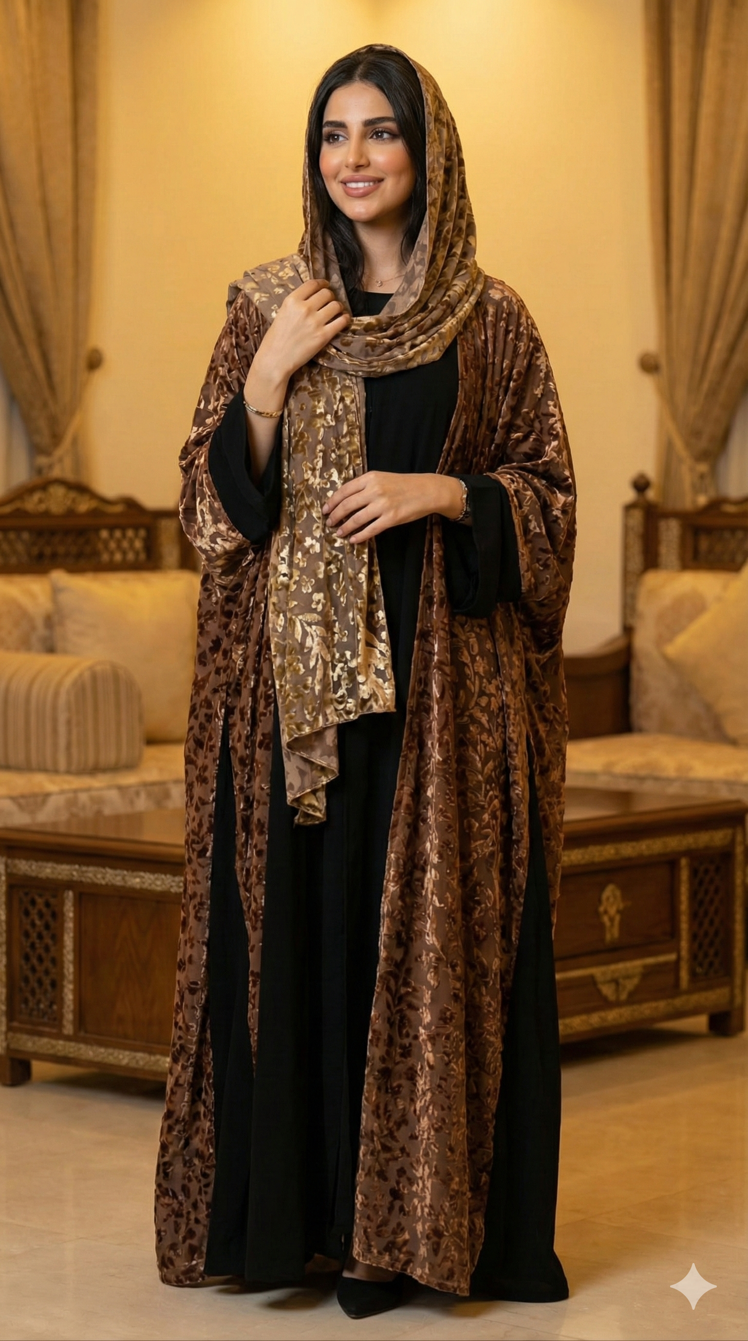 ✨ Premium Velvet Burnout Ombre Fabric