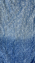 Premium Blue Floral-Jaal Fabric