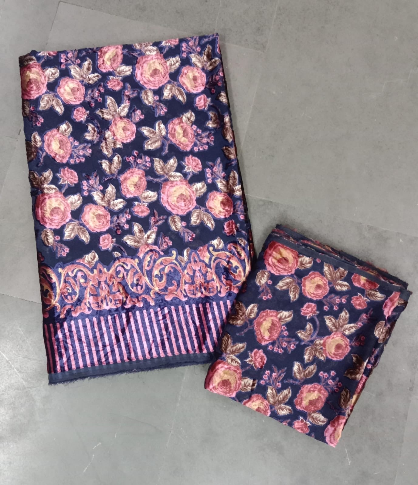 Premium Velvet Floral Suit Fabric – Luxury Boutique Collection