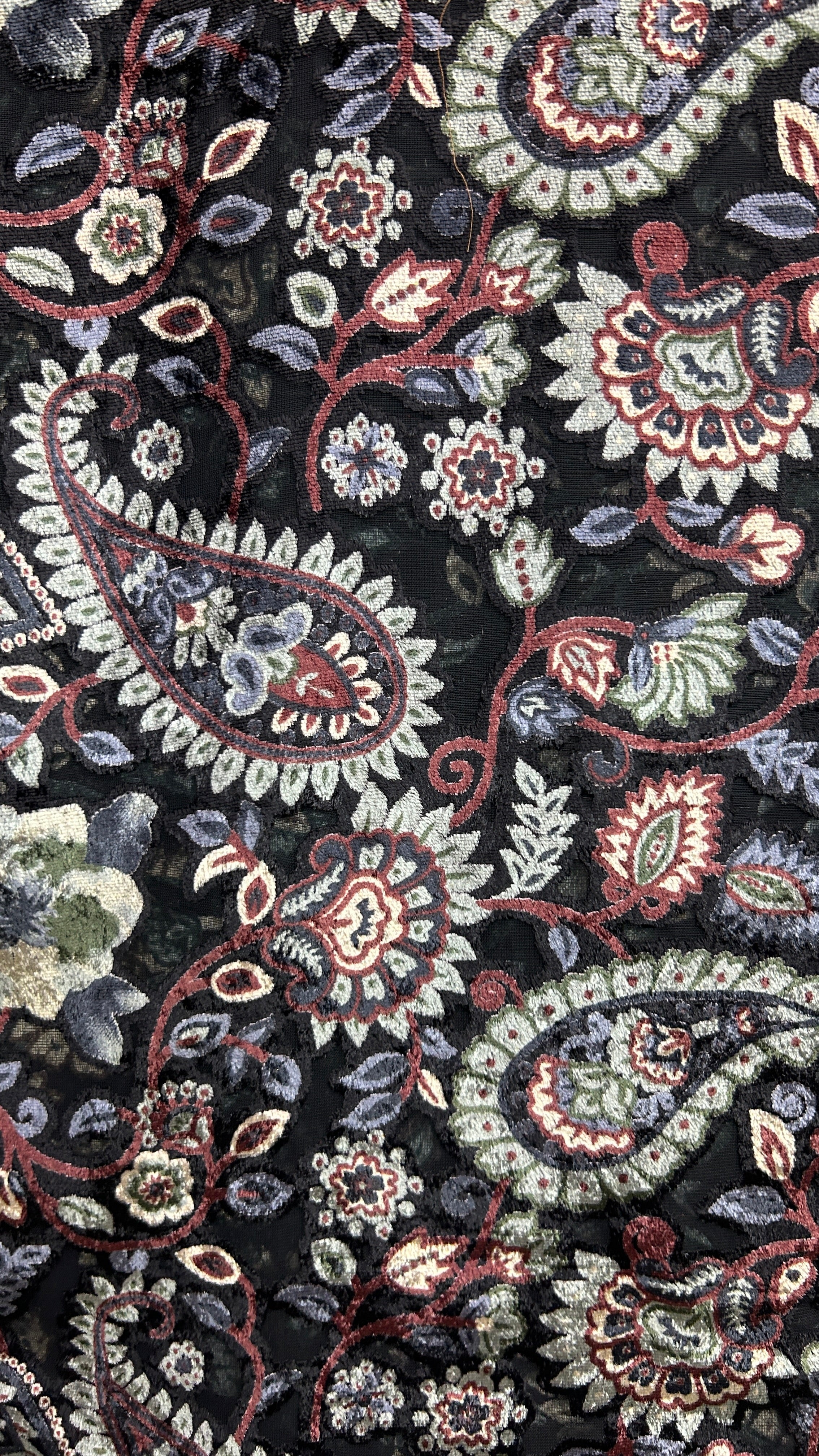 Kashmiri Print velvet fabric