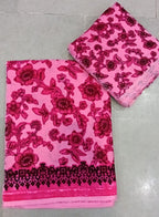 Premium Floral Burnout Velvet Suit Fabric ✨