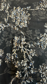 Floral velvet burnout