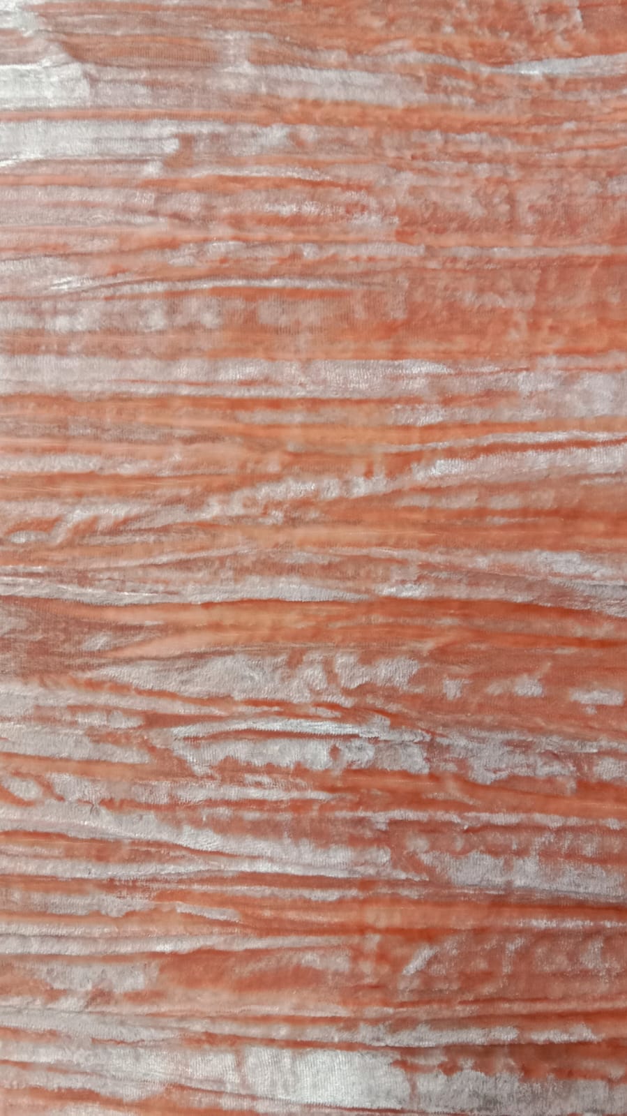 SALMON CRUSHED VELVET