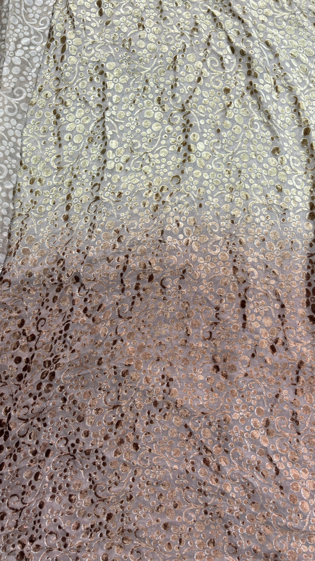 ✨ Premium Velvet Burnout Ombre Fabric