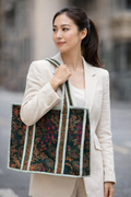 FOREST GREEN HANDCRAFTED TOTE BAG