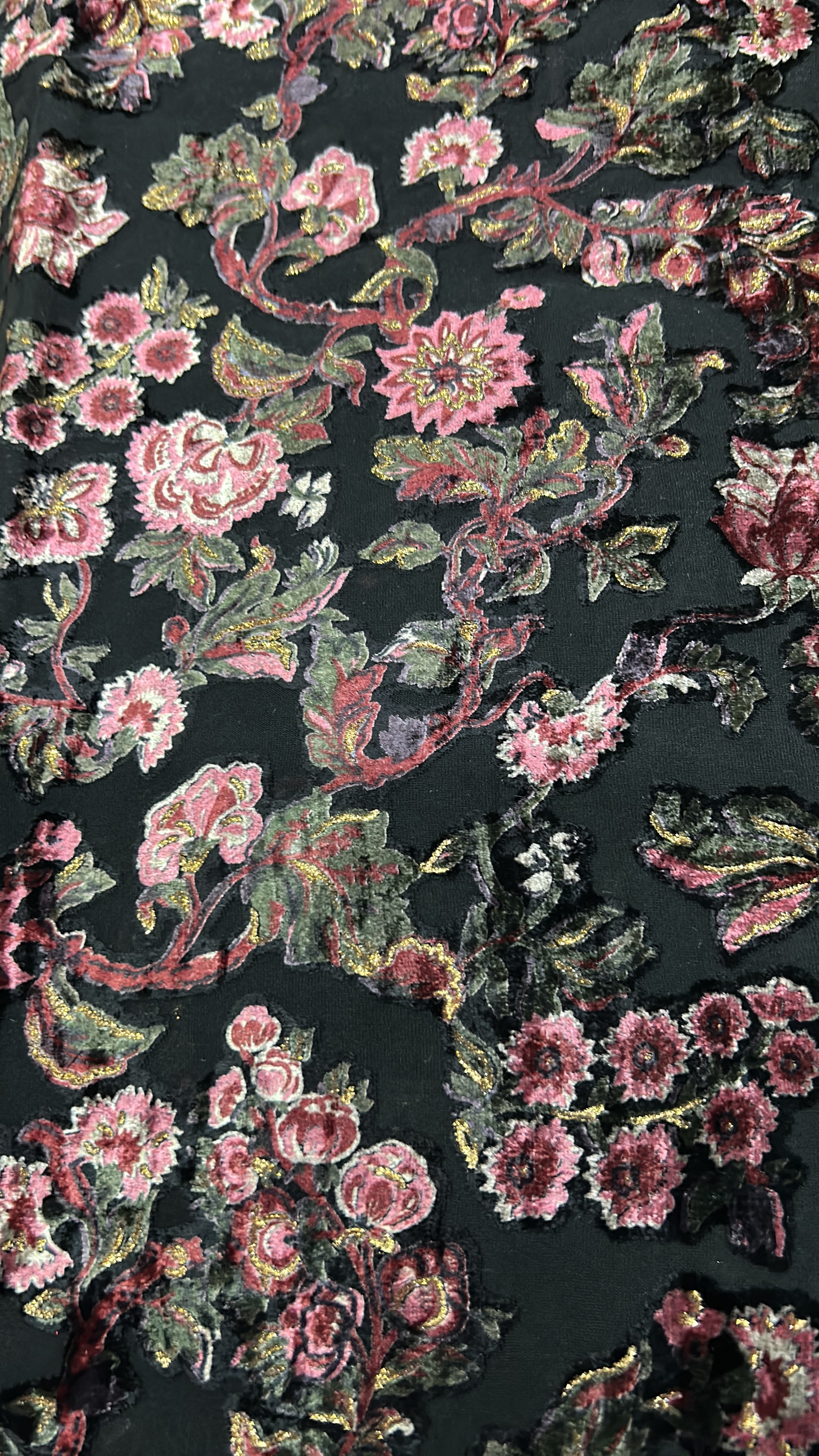 Premium Velvet Floral fabric