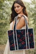 MIDNIGHT BLOOM HANDCRAFTED TOTE BAG