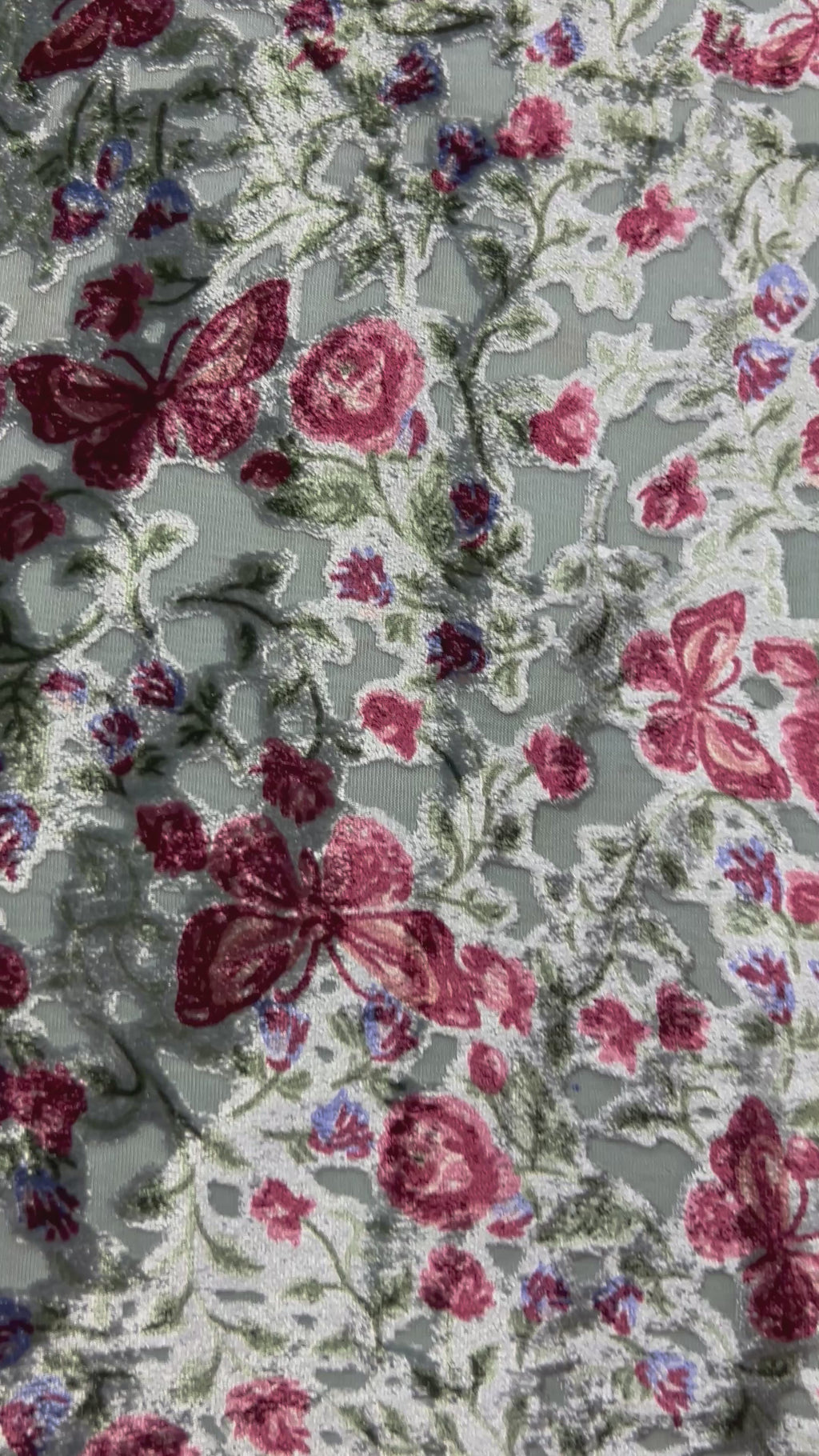 Butterfly Print Burnout
