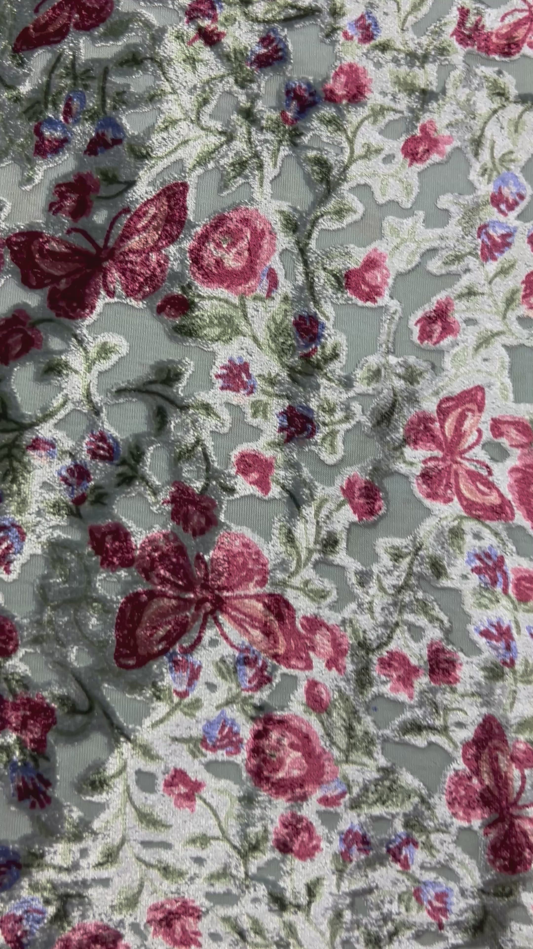 Butterfly Print Burnout