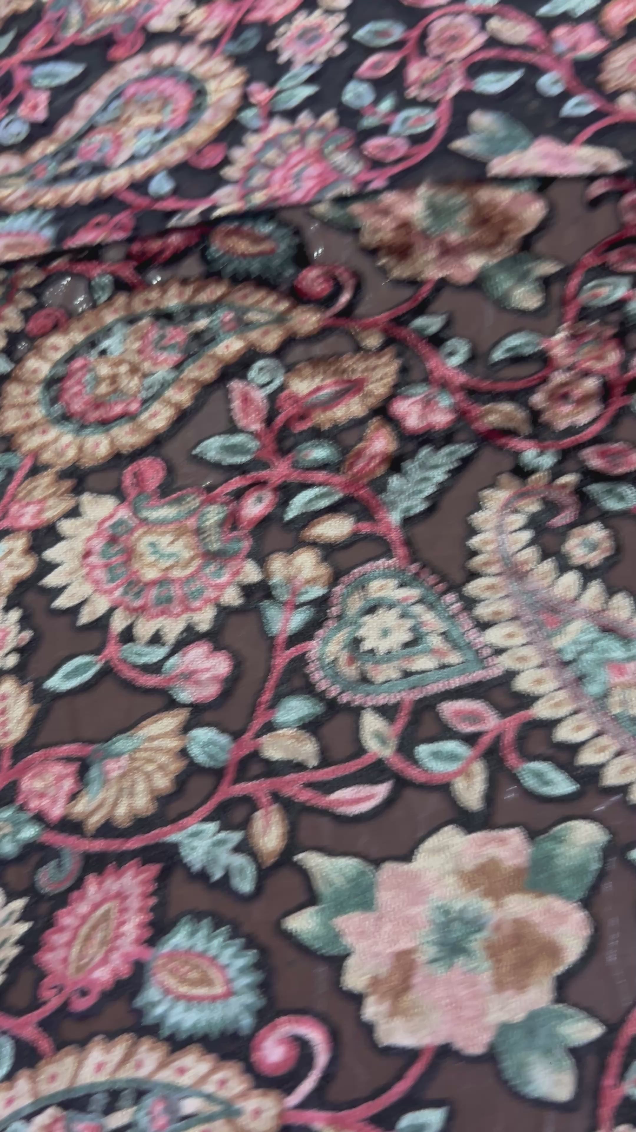 Kashmiri Print velvet fabric
