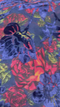 BLUE FLORAL BURNOUT FABRIC